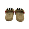 Burberry Hockley Icon Stripe Faux Fur Slides - Size 11 (UK 10 / EUR 28)