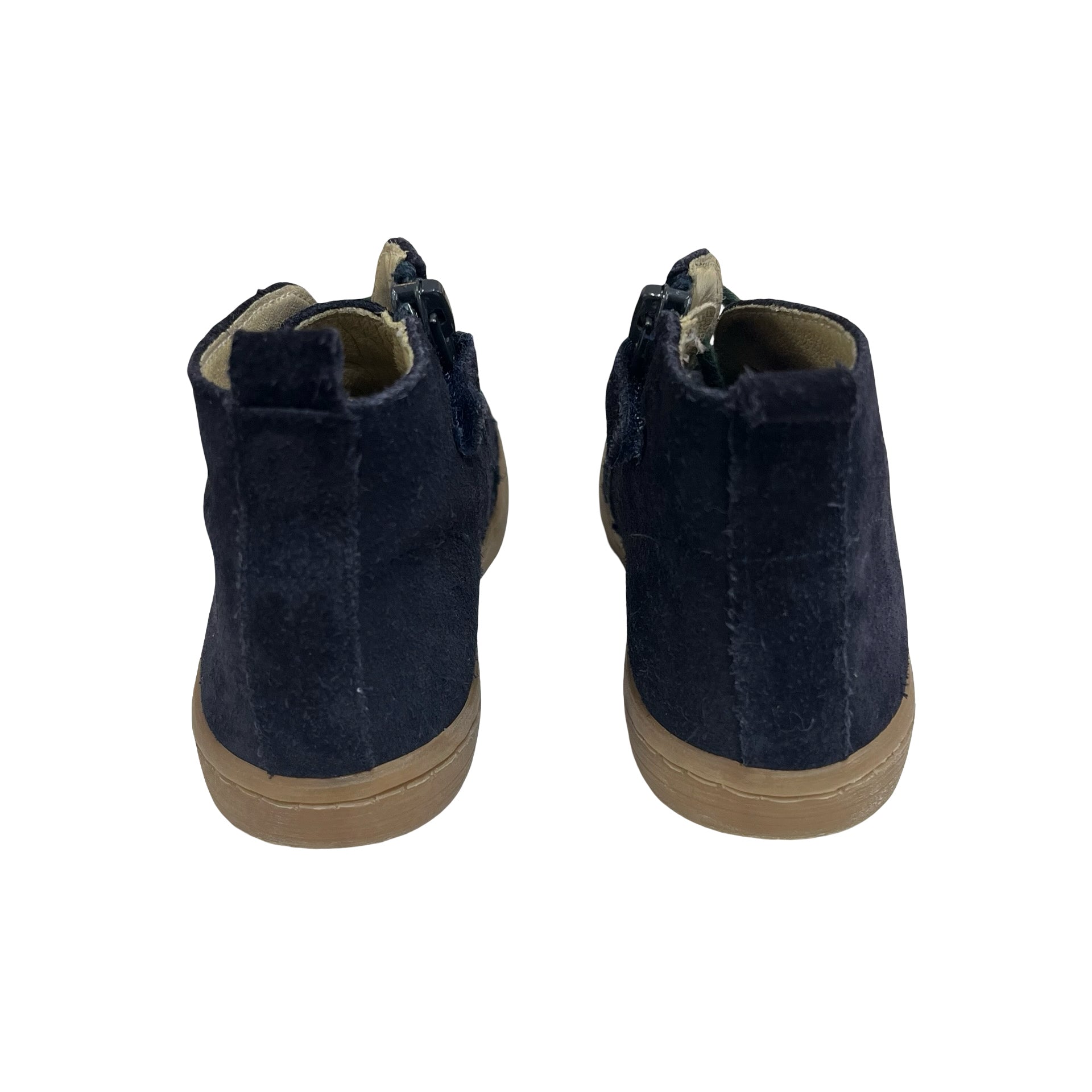 Jacadi Navy Suede Ankle Boots - Size 26 (9.5)
