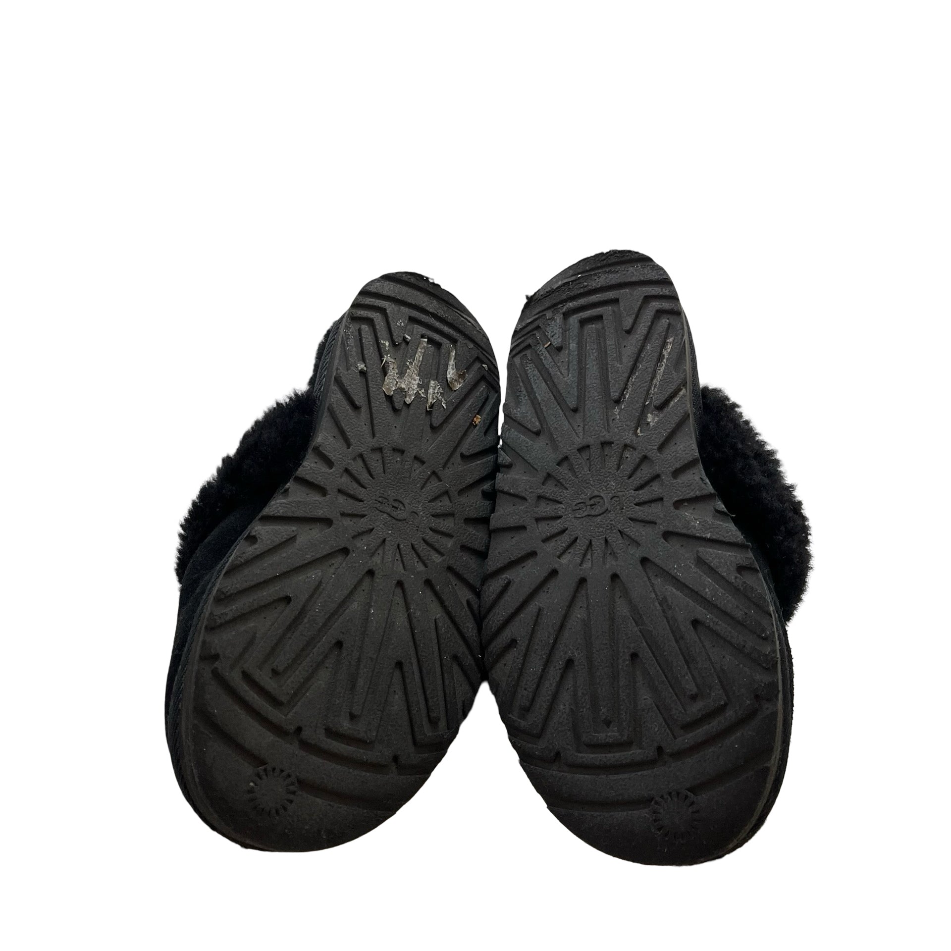 UGG Funkette Black Slippers - Size 13