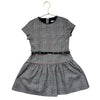 Mayoral Black, White, Red Plaid Belted Dress - Size 6