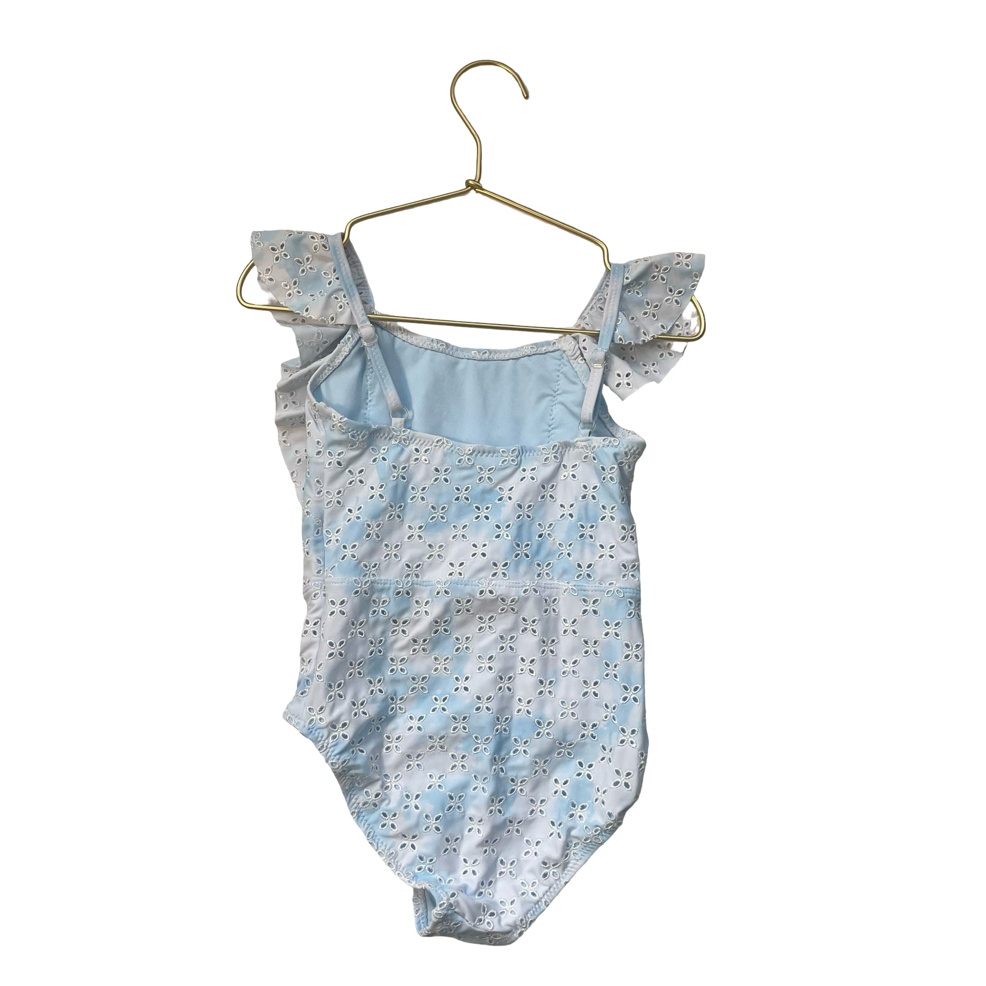 Shade Critters Light Blue Tie-Dye Eyelet Swim Suit - Size 4T