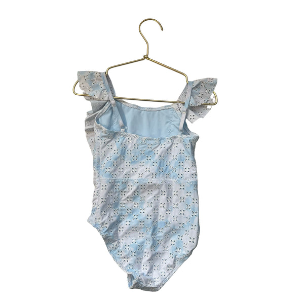 Shade Critters Light Blue Tie-Dye Eyelet Swim Suit - Size 4T