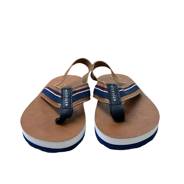 Tommy Hilfiger Brown & Navy Flip Flop Sandals - Size 7/8