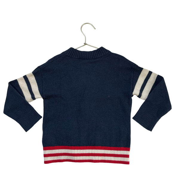 Baby Gap x Disney Navy Mickey Mouse Varsity-Style Cardigan Sweater - Size 4