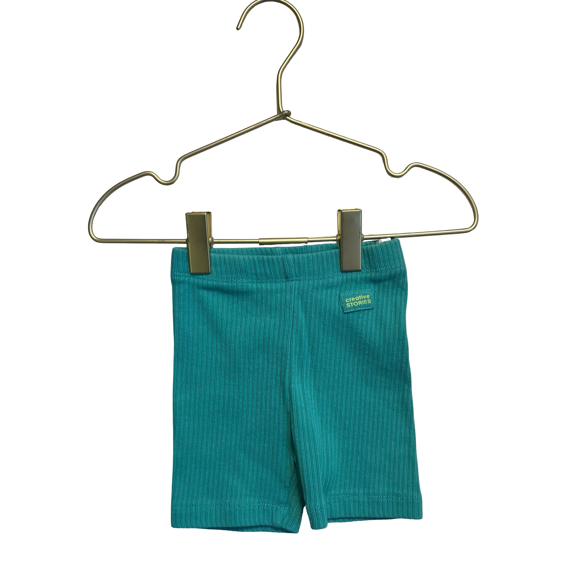 Zara Teal Ribbed Cartwheel Shorts - Size 1.5Y
