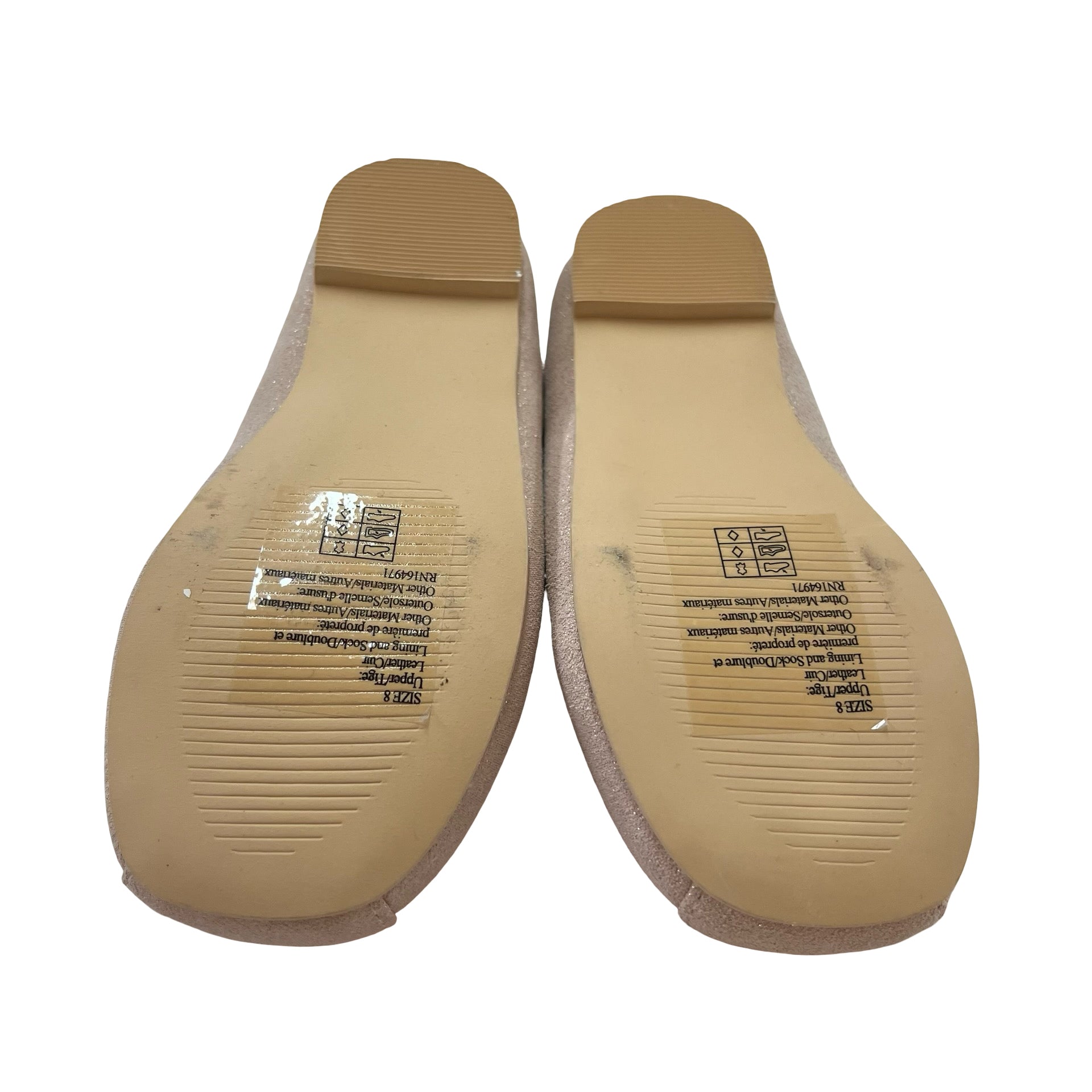 Janie and Jack Pink Sparkle Leather Shoes - Size 8