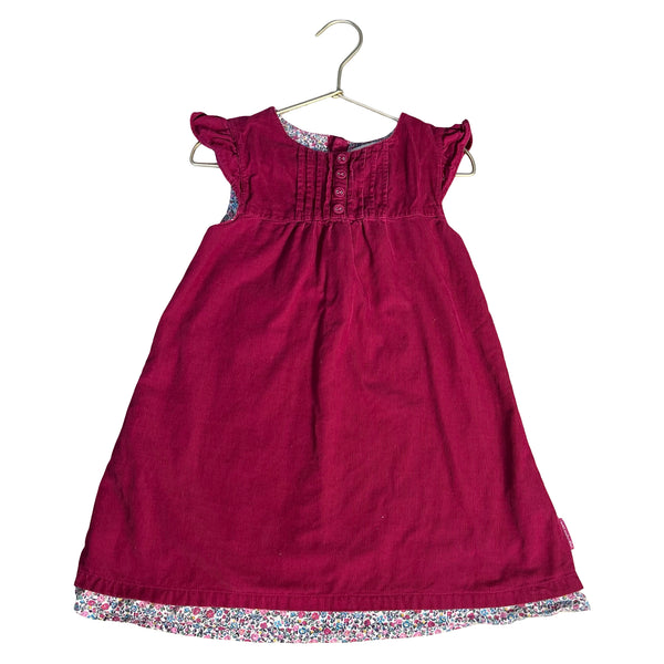 JoJo Maman Bebe Deep Pink Corduroy Dress - Size 4-5Y