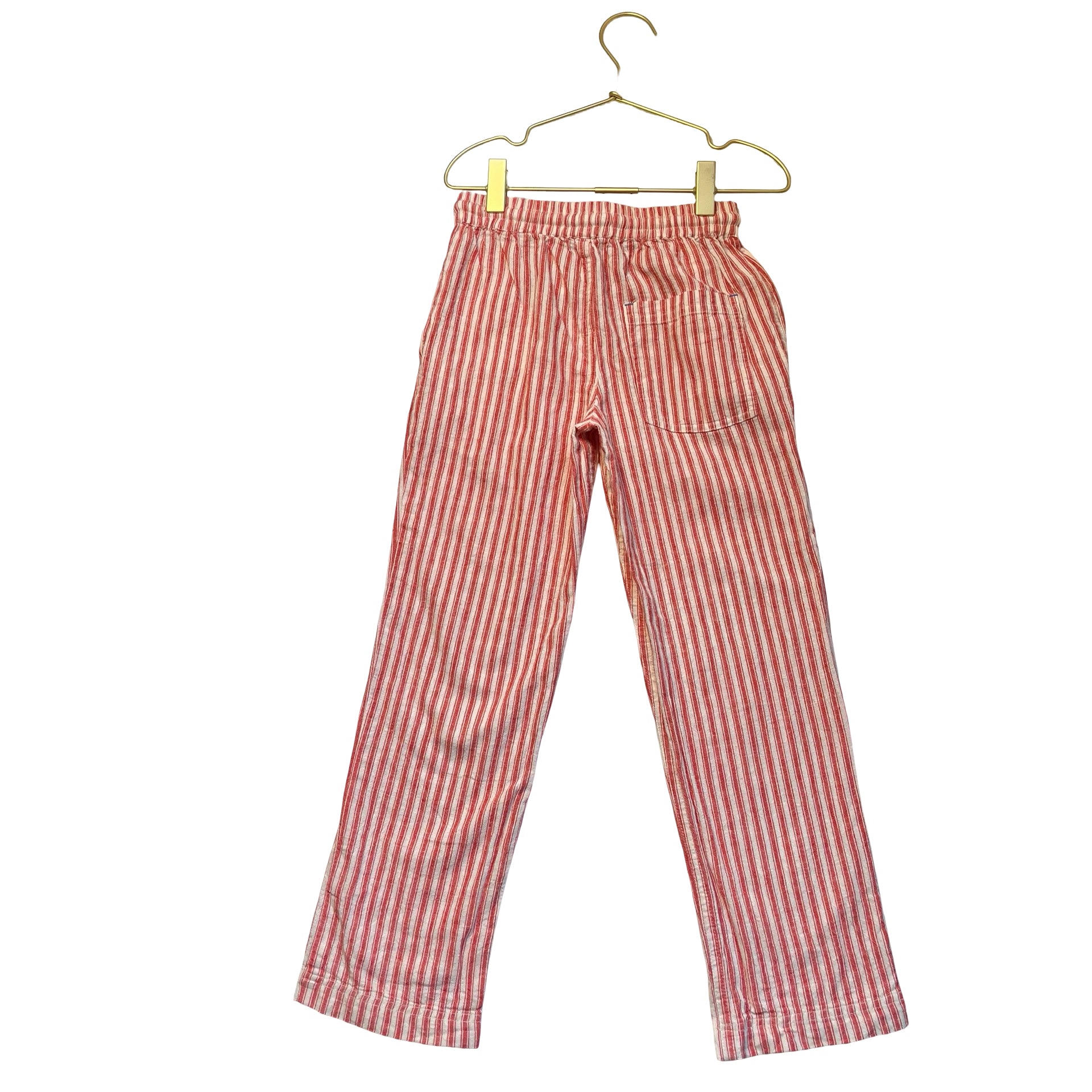 Mini Boden Red & Ivory Striped Pants - Size 7