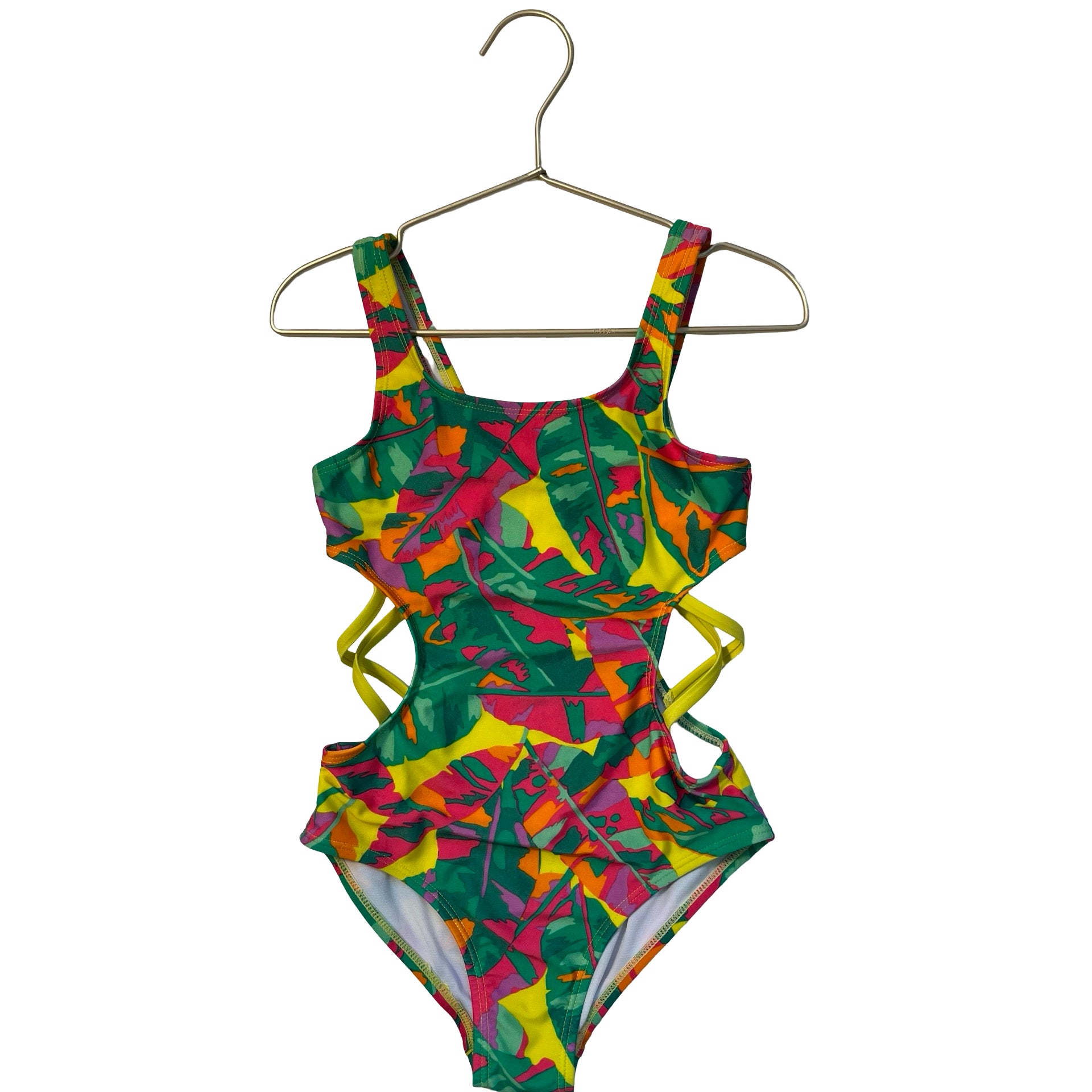 Cat & Jack Colorful Tropical Print Swim Suit - Size S 6-7