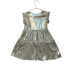 Pink Chicken Silver Metallic Dress - Size 6Y