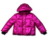 Gap Kids Dark Pink Metallic Hooded Winter Jacket - Size XS 4-5