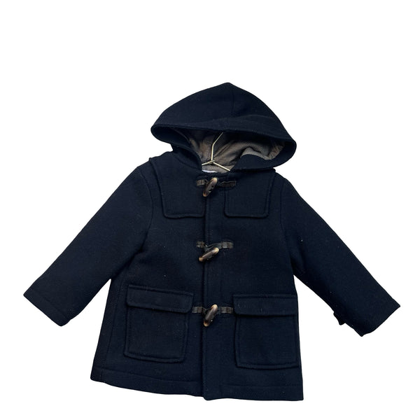 Zara Navy Hooded Toggle Jacket - Size 2-3