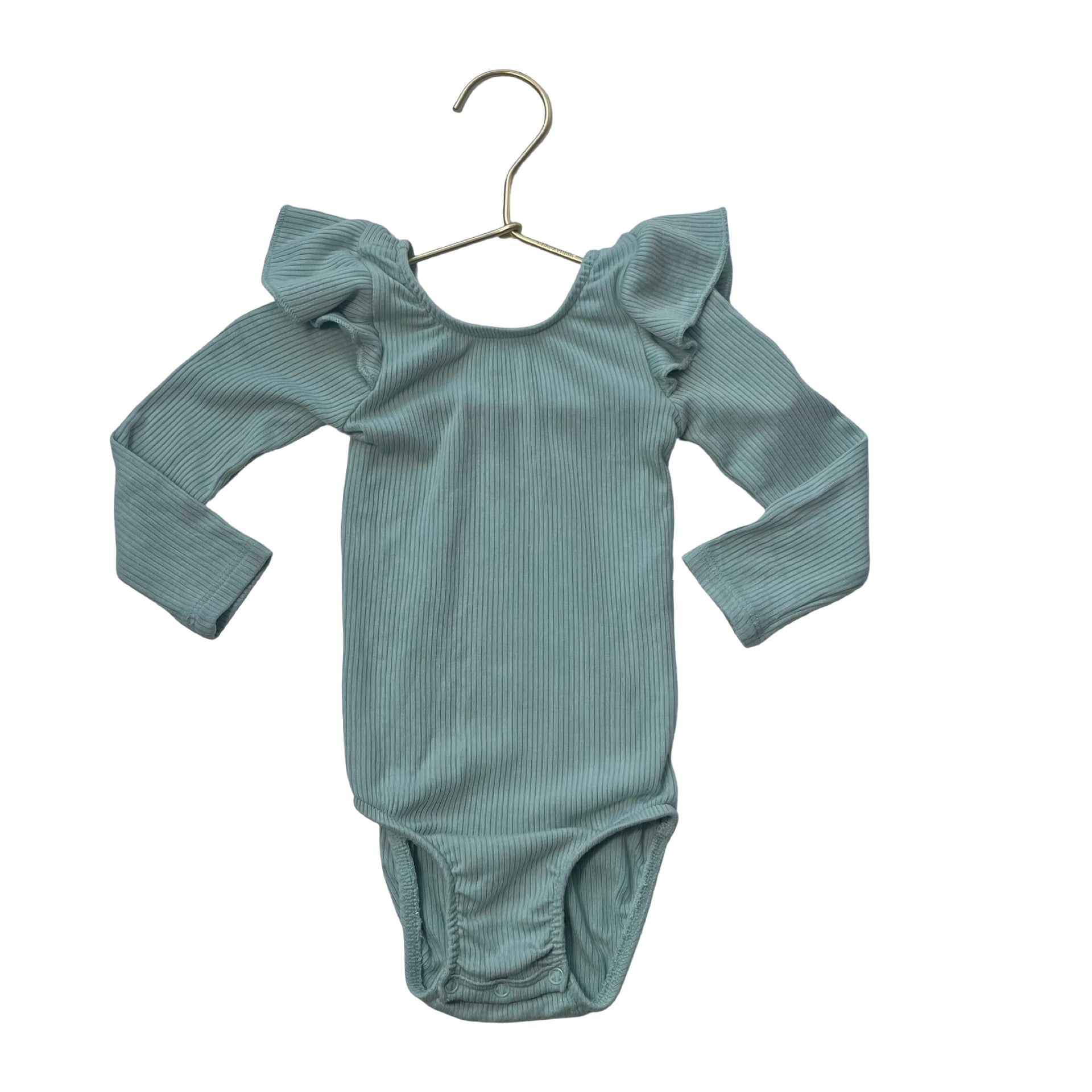 Kyte Mint Green Ribbed Onesie Bodysuit - Size 18-24 Mo