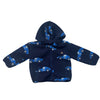 Baby Gap Navy & Blue Car Fleece Hooded Jacket - Size 6-12 Months