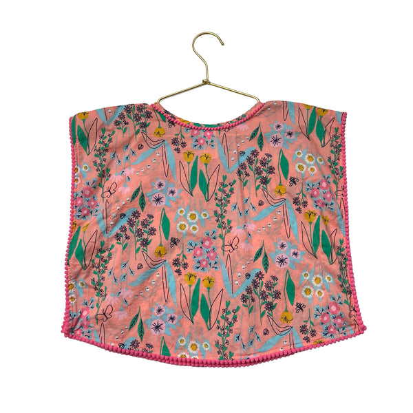 Cat & Jack Peach & Multi-Color Floral Swim Cover Up - Size 12-18 Months