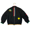 Stella McCartney Kids Black Nylon Embroidered Rainbow Jacket - Size 5