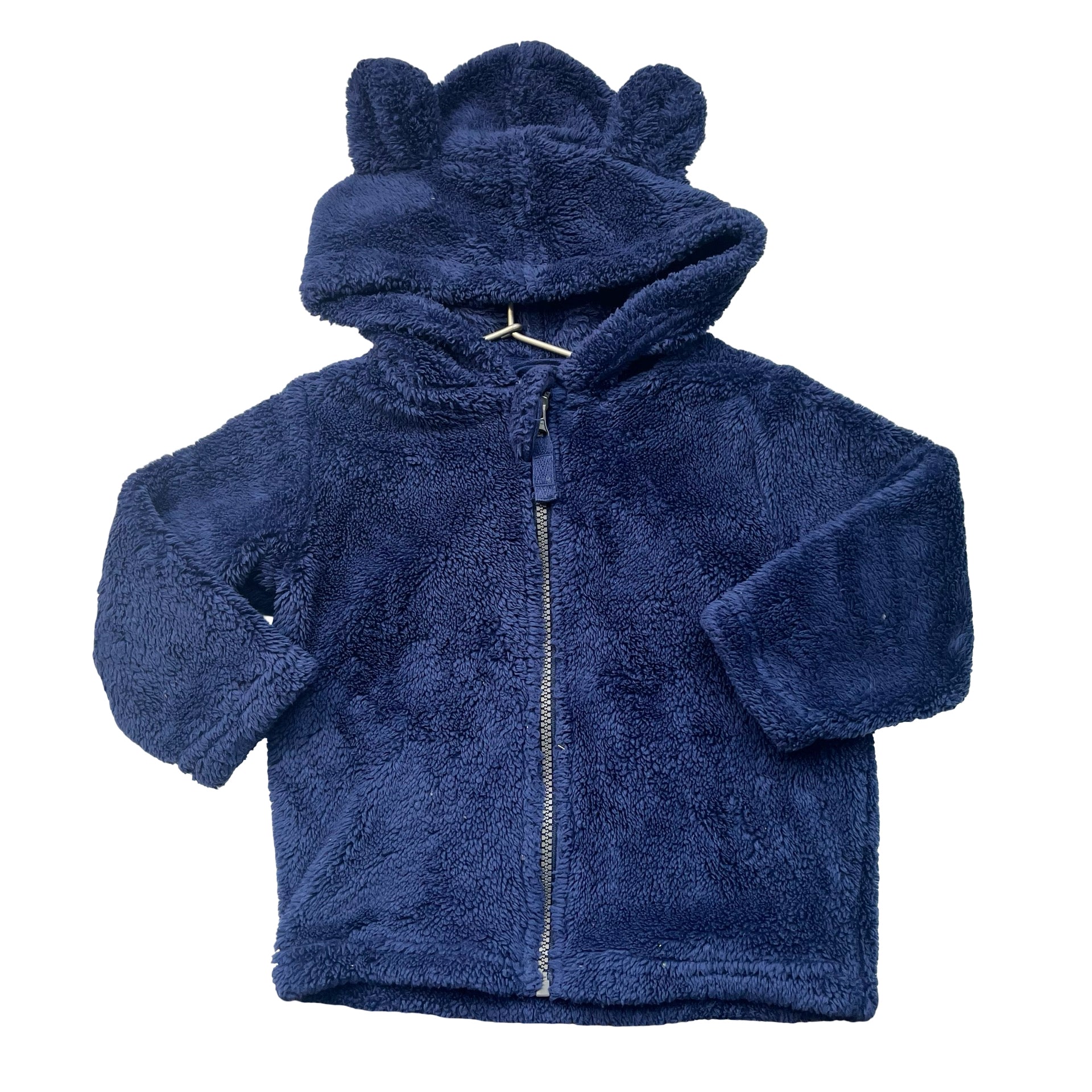 Hanna Andersson Navy Hooded Sherpa Jacket - Size 2T
