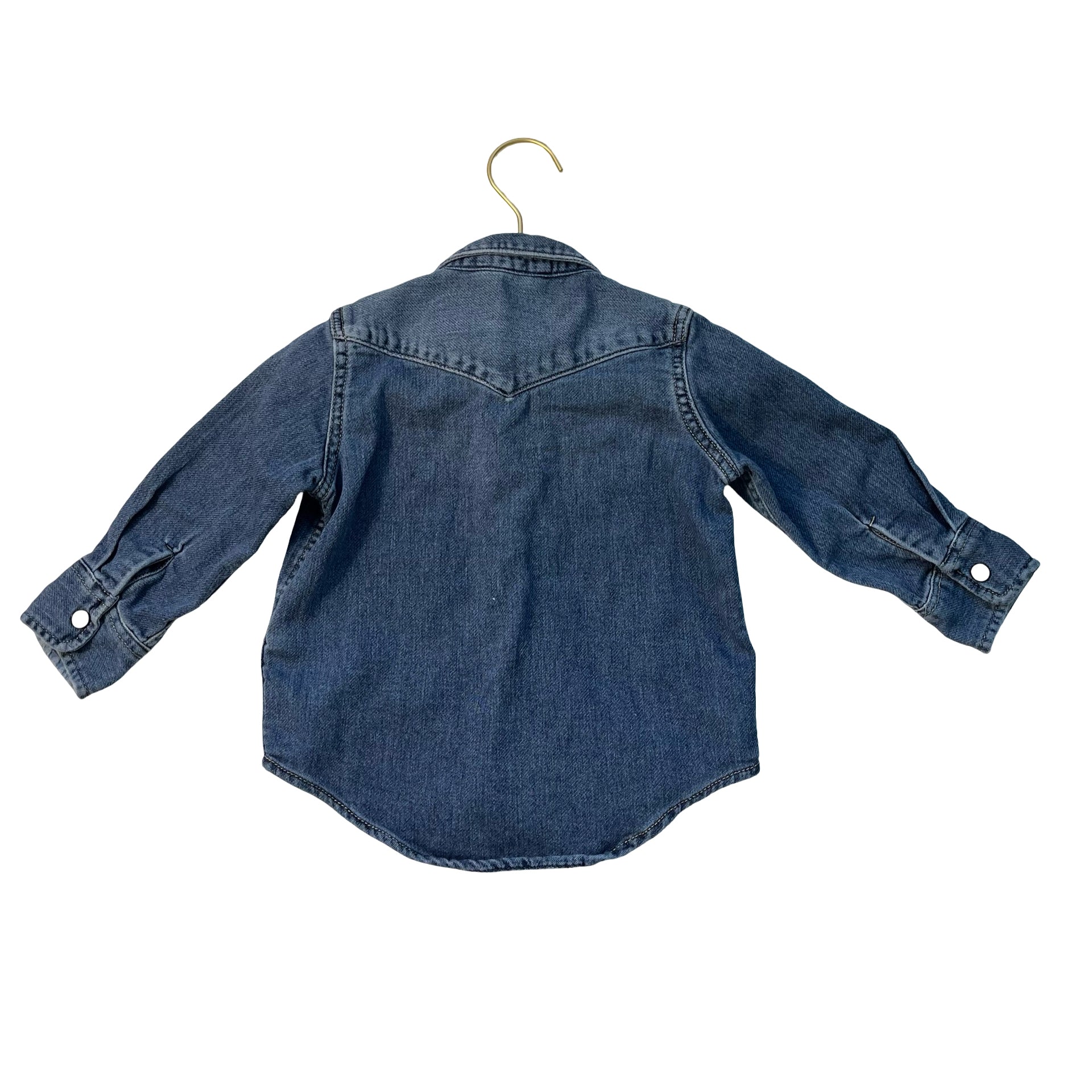 Gap Denim Snap Front Shirt - Size 18-24 Mo