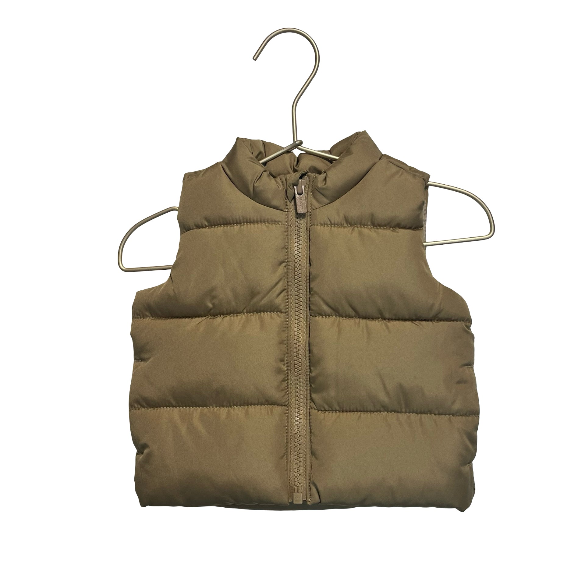 Old Navy Khaki Puffer Vest - Size 3-6 Mo