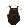 Jamie Kay Olive Corduroy Overall Bubble Romper - Size 1Y