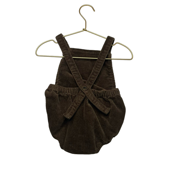 Jamie Kay Olive Corduroy Overall Bubble Romper - Size 1Y