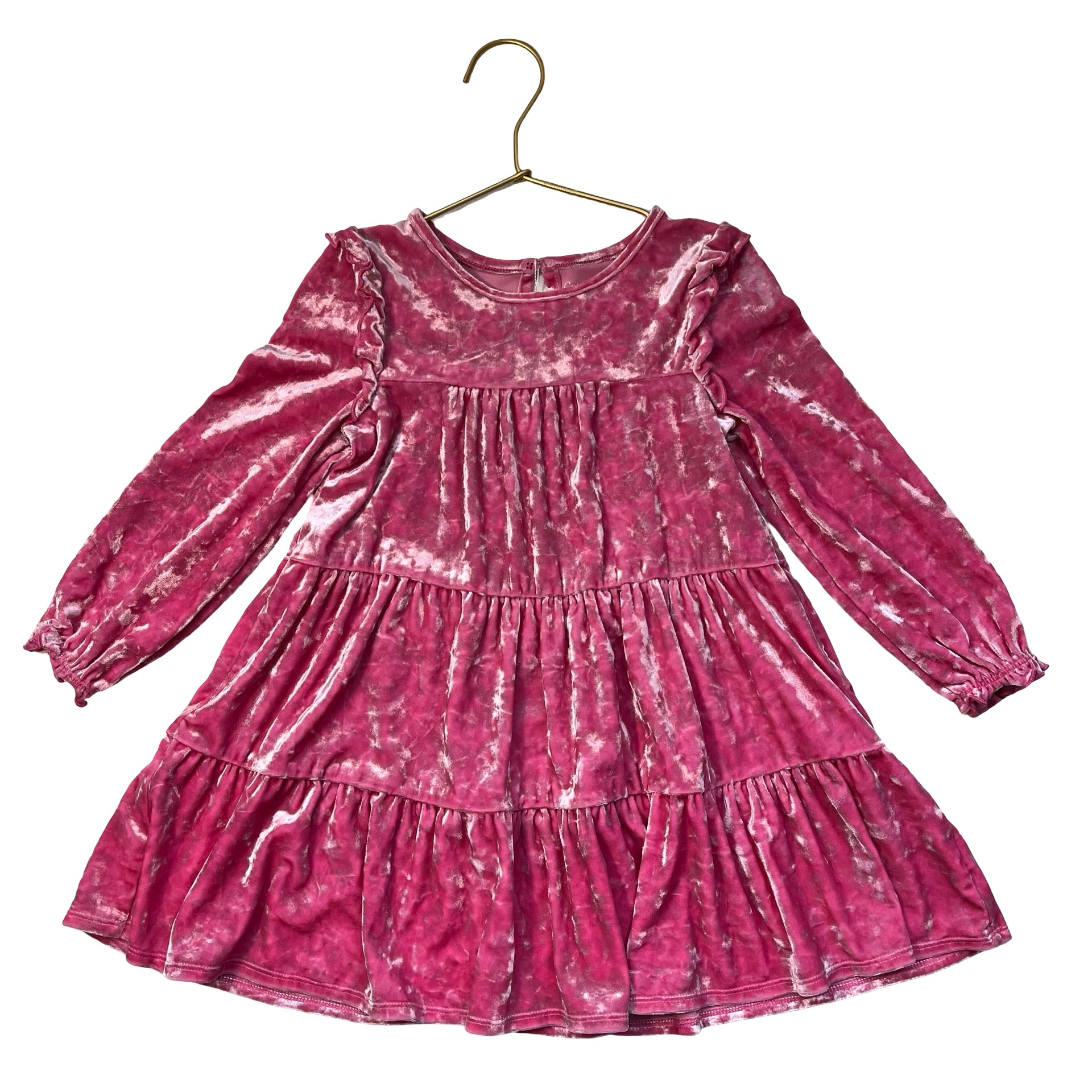 Cat & Jack Pink Crushed Velour Dress - Size 4T