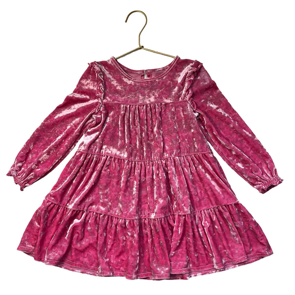 Cat & Jack Pink Crushed Velour Dress - Size 4T