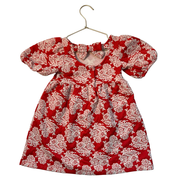 Janie and Jack Red & Ivory Floral Dress - Size 4