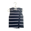 Zara Navy & White Striped Ribbed Top - Size 9-10