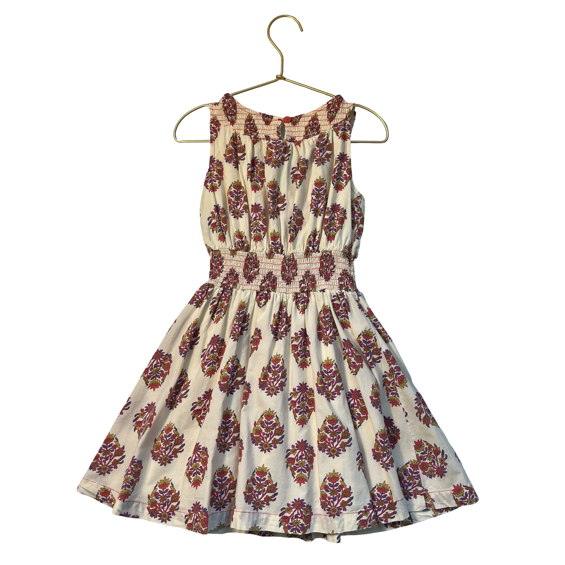 Peek Ivory & Flower Pattern Dress - Size XS 4-5