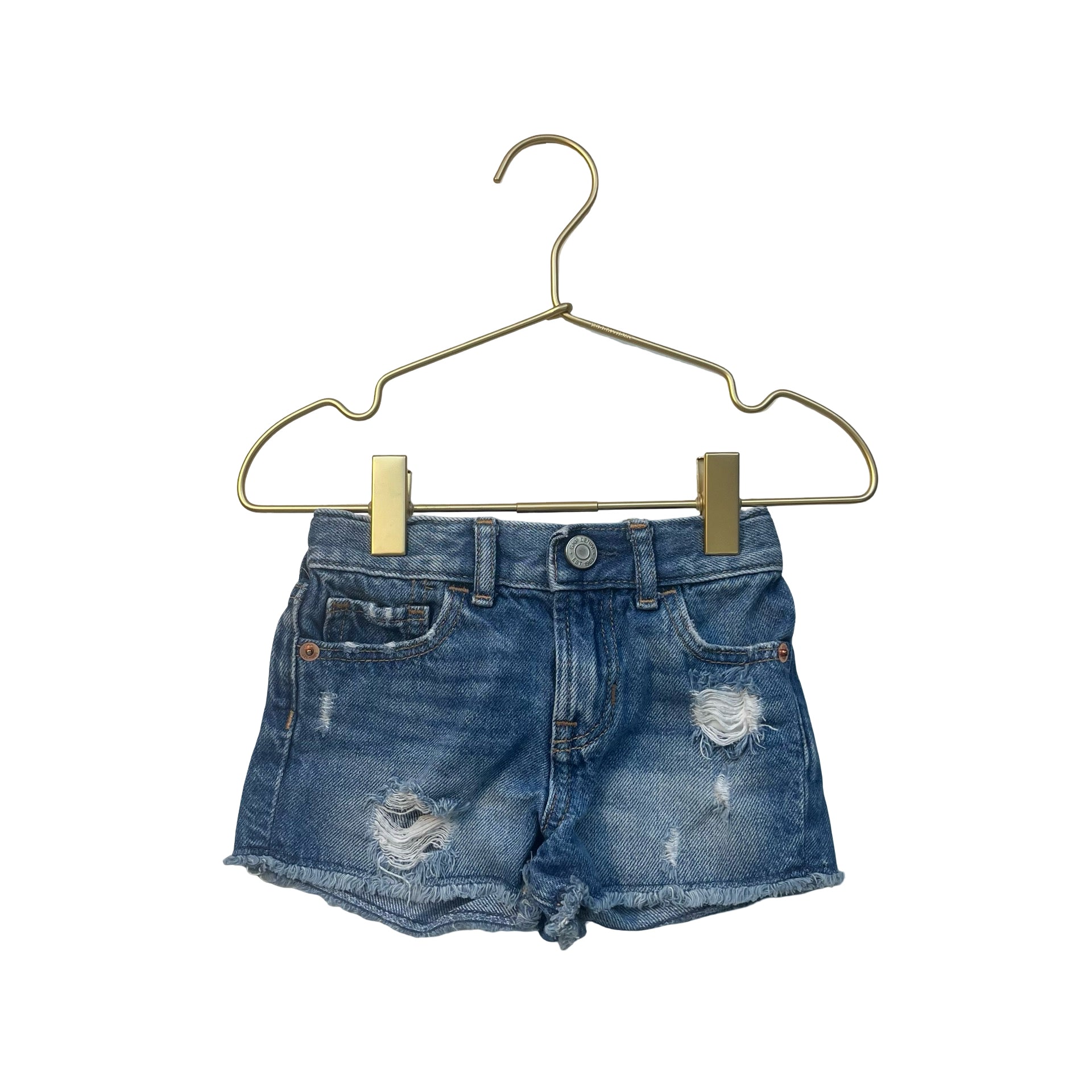 Baby Gap 'Stride' Distressed Denim Jean Shorts - Size 18-24 Mo