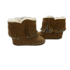 UGG Chestnut & Silver Fringe Booties - Size 2-3