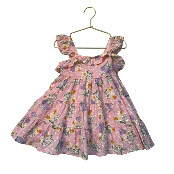 Angel Dear Pink Floral Eyelet Dress - Size 2T
