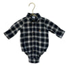 Baby Gap Navy, Green, White, Red Plaid Flannel Onesie Bodysuit - Size 3-6 Mo