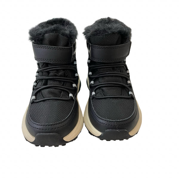 H&M Black Faux Fur Lined Waterproof Ankle Boots - Size 7.5