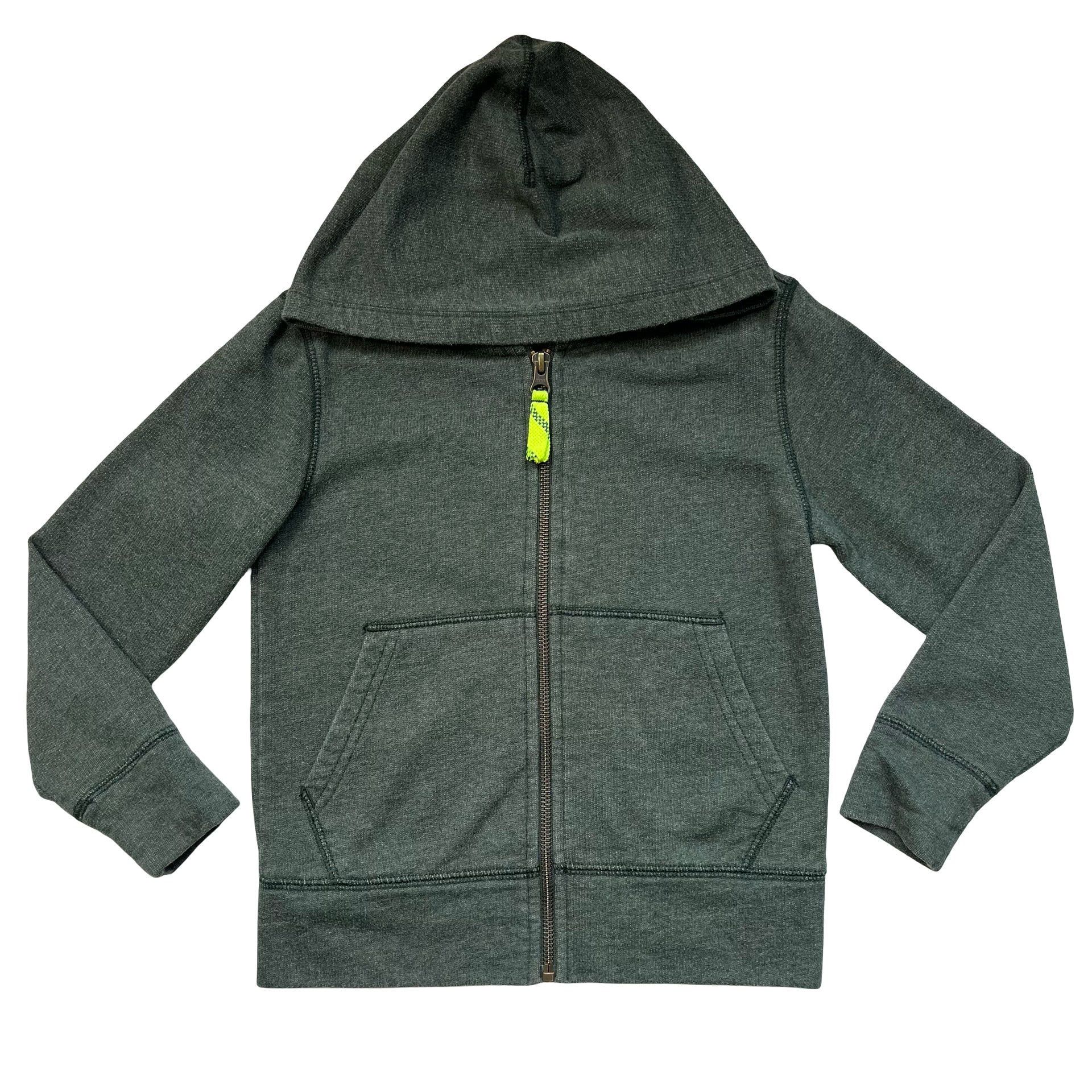 Crewcuts Green Zip-Up Hooded Sweatshirt - Size 4-5