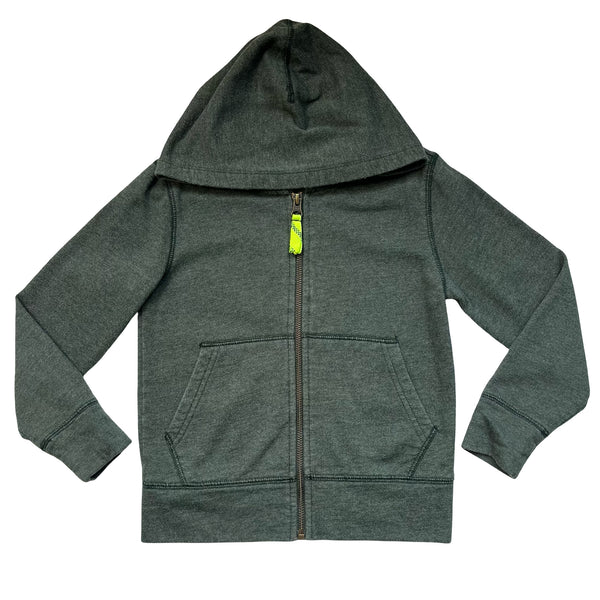 Crewcuts Green Zip-Up Hooded Sweatshirt - Size 4-5