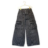 Old Navy 'High-Rise Baggy Wide-Leg' Cargo Black Denim Jeans - Size 8