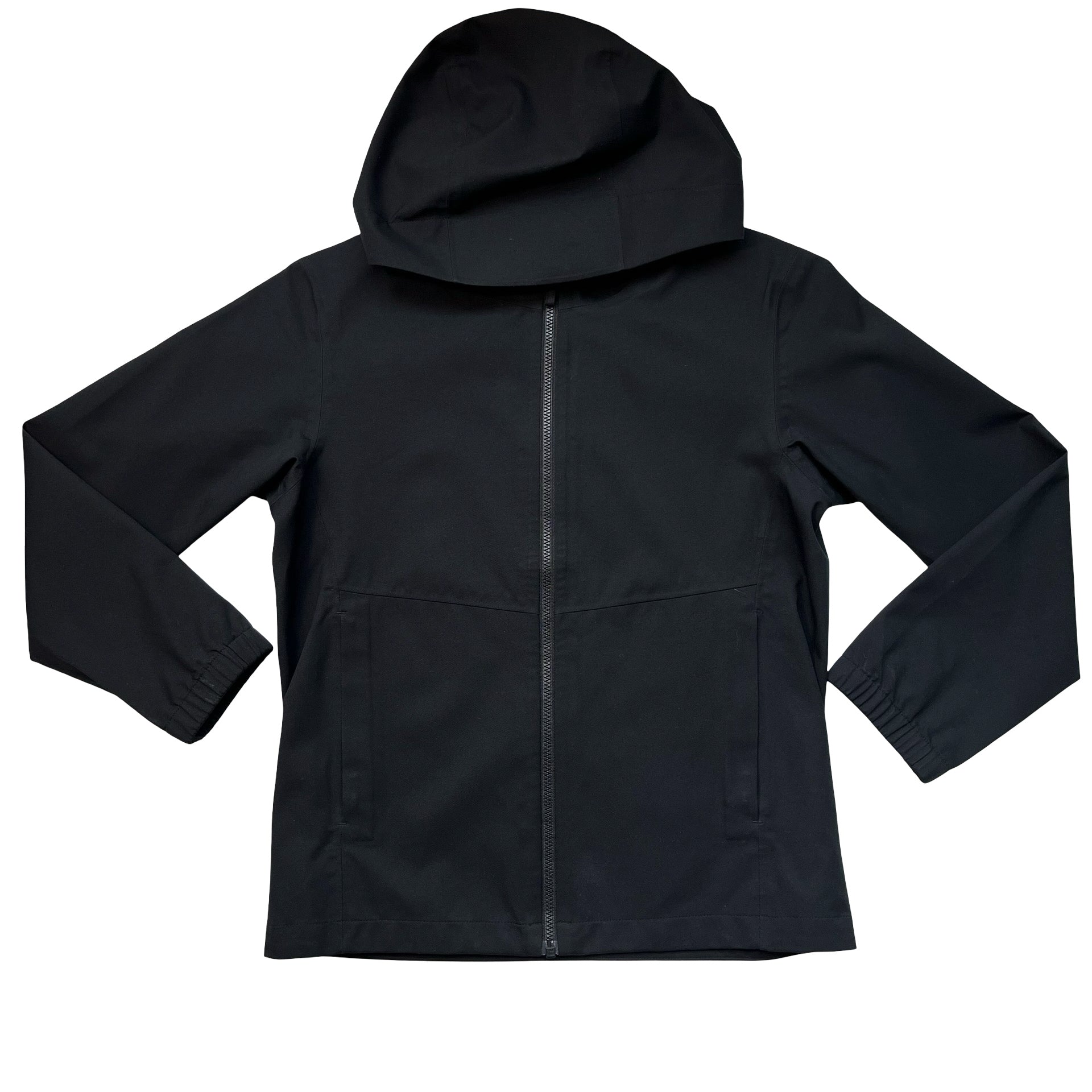 Uniqlo 'Water Resistant' Black Hooded Windbreaker Jacket - Size 9-10