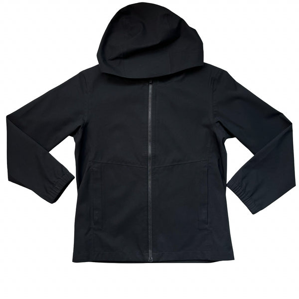 Uniqlo 'Water Resistant' Black Hooded Windbreaker Jacket - Size 9-10