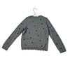 Jacadi Gray & Navy Polka Dot Cardigan Sweater - Size 8A