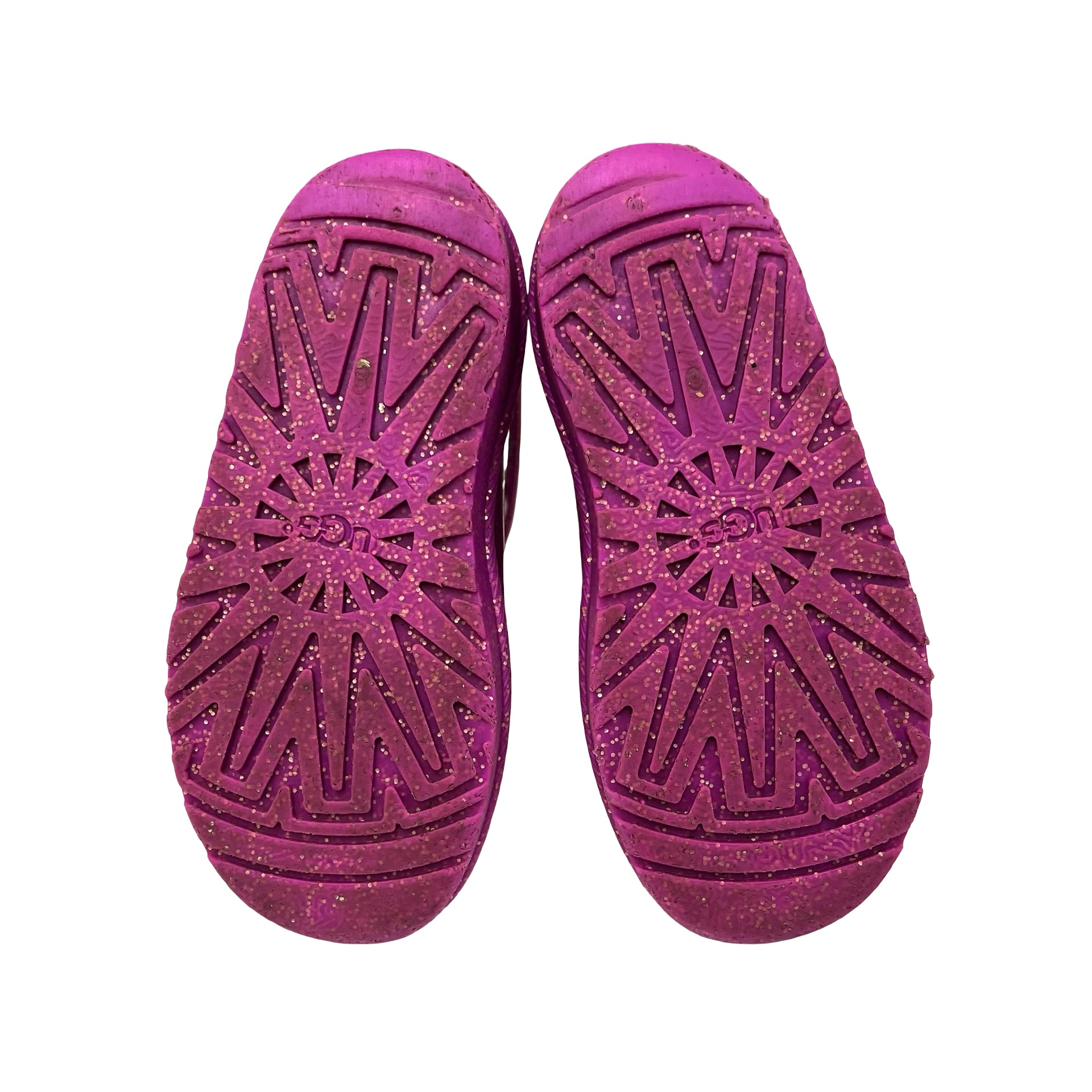 UGG Raspberry Pink Glitter Rain Boots - Size 6