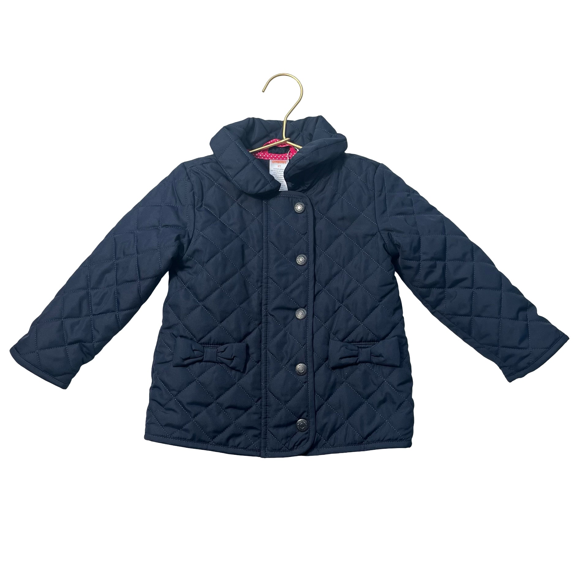 Gymboree Fleece-Lined Navy Quilted Jacket - Size 2T