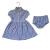 Ralph Lauren Blue & White Striped Shirt Dress & Bloomers - Size 18 Mo