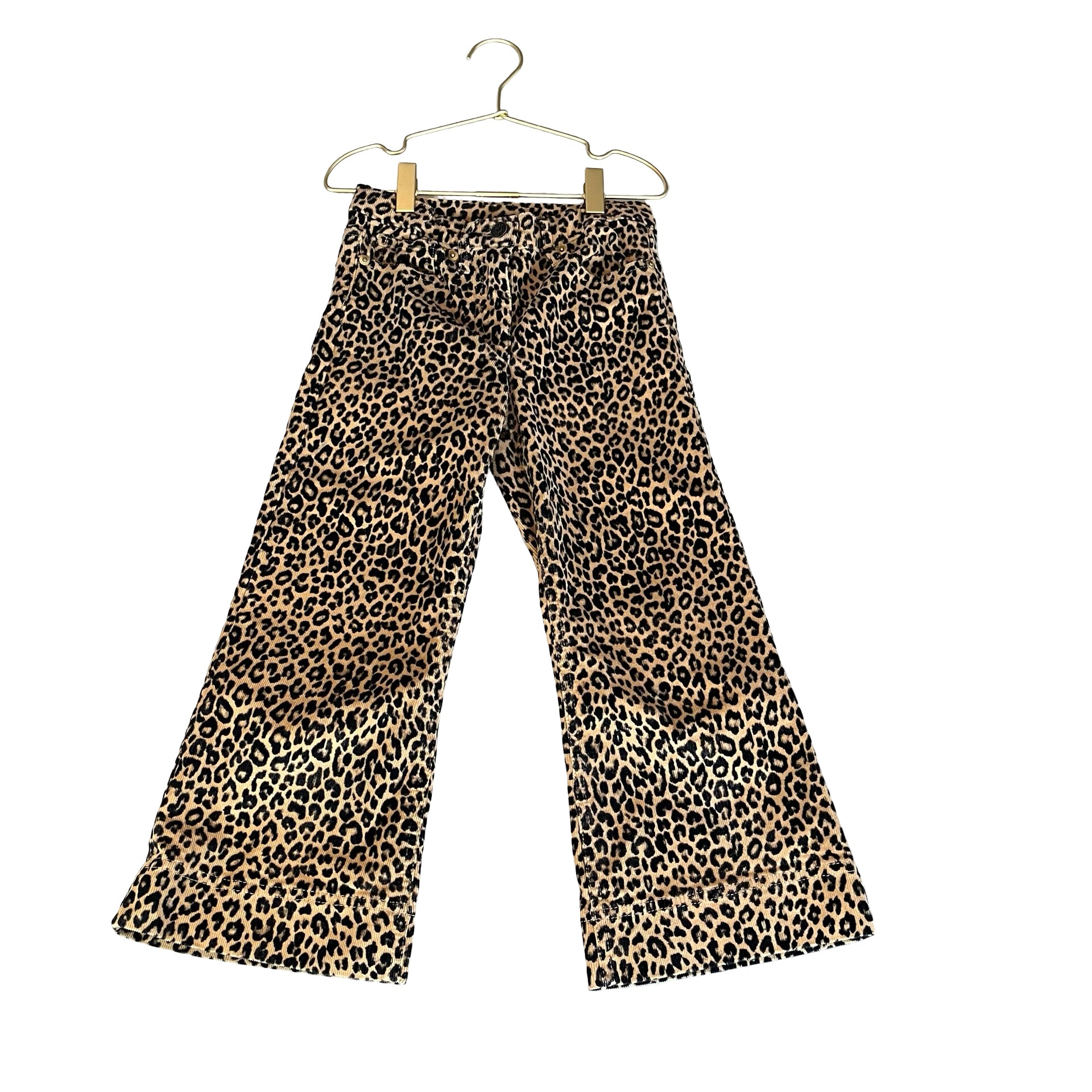 Crewcuts Flare Leopard Print Corduroy Pants - Size 6