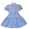 Crewcuts Blue & White Striped & Gold Metallic Dress - Size 10