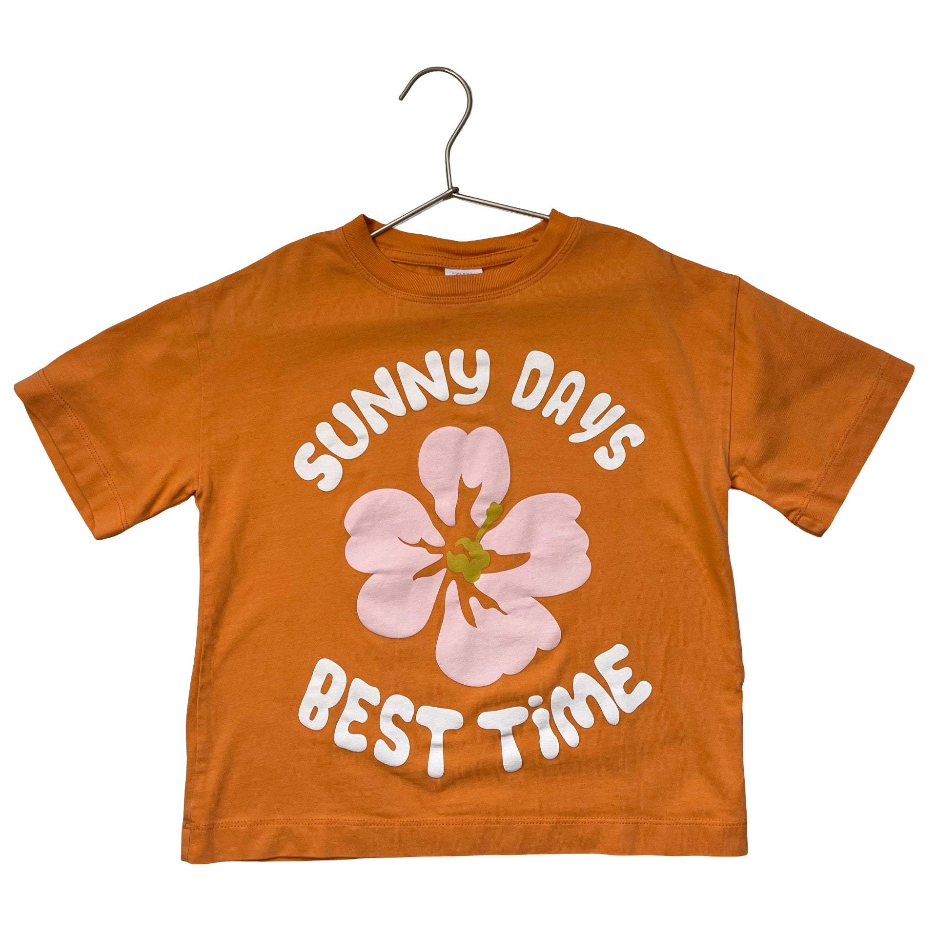 Zara Peach 'Sunny Days' T-Shirt - Size 9-10