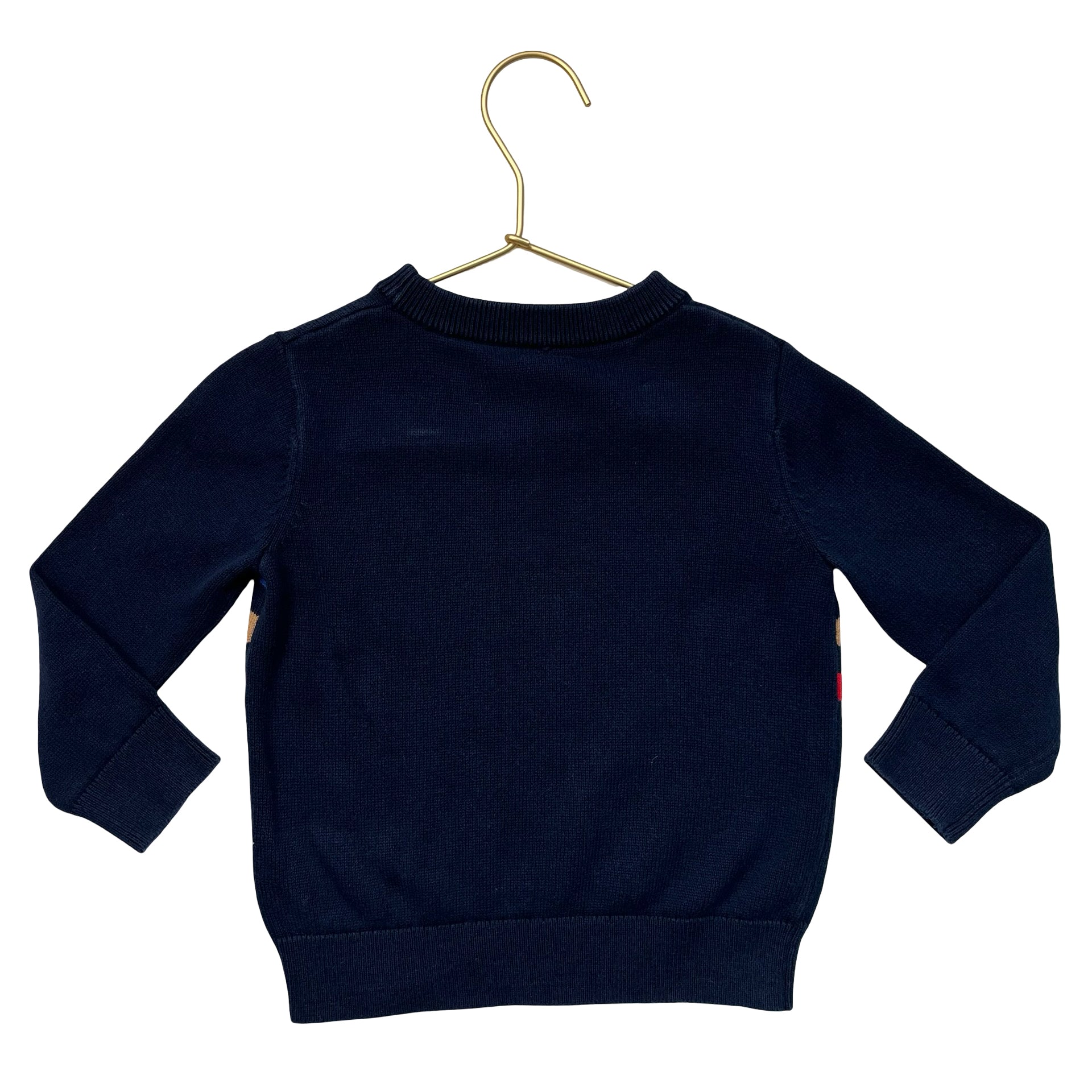 Baby Gap Navy & Multi-Color Striped Cotton Sweater - Size 2
