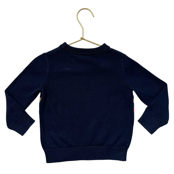 Baby Gap Navy & Multi-Color Striped Cotton Sweater - Size 2