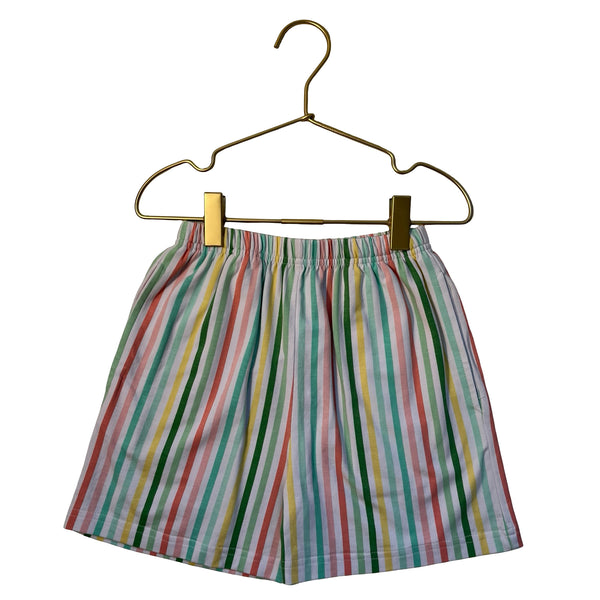Serendipity by Shrimp & Grits Kids Pastel Striped Shorts - Size M 5-6